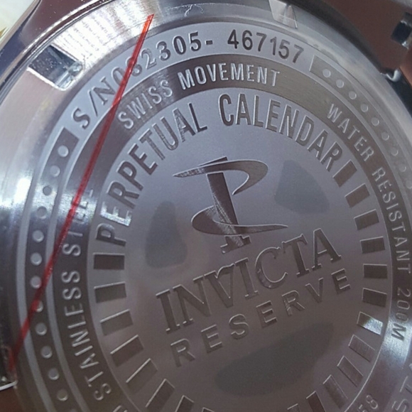 FIRM PRICE-NWOT Invicta Swiss Reserve Perpetual CALENDA( WATCH ONLY) - Picture 6 of 12